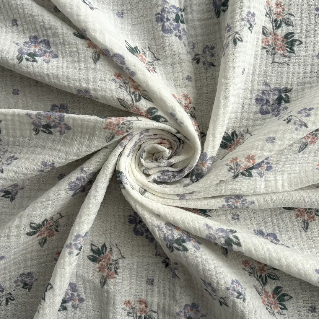 Toptan Müslin Kumaş / Çiçek Desenli / DRY - 214