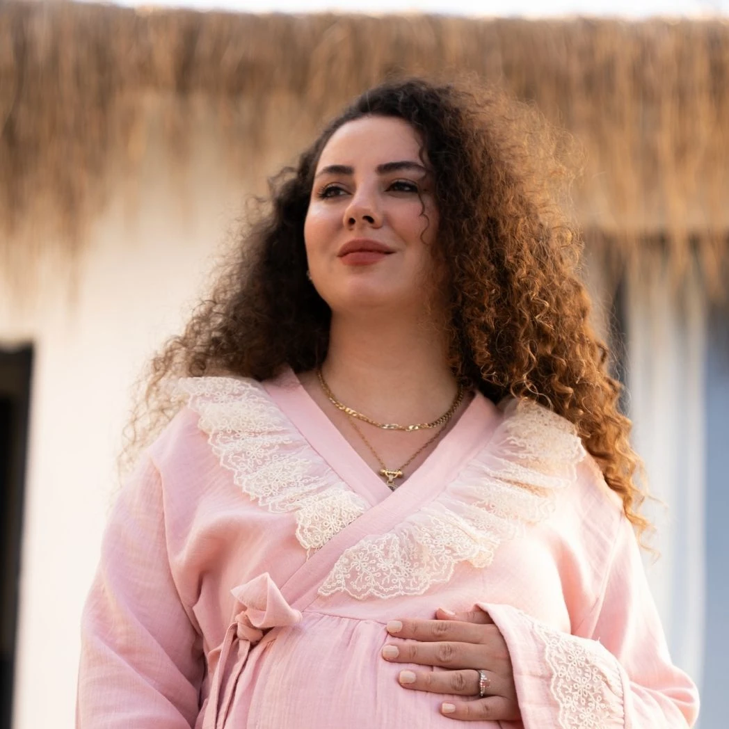 Pijama Takımı | Lohusa Takımı | Prenses Serisi - Pudra