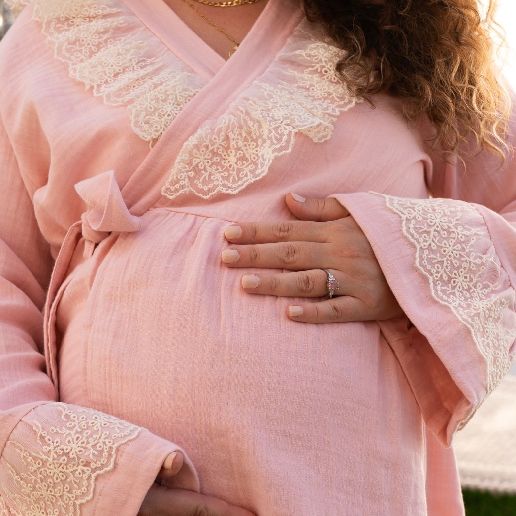 Pijama Takımı | Lohusa Takımı | Prenses Serisi - Pudra