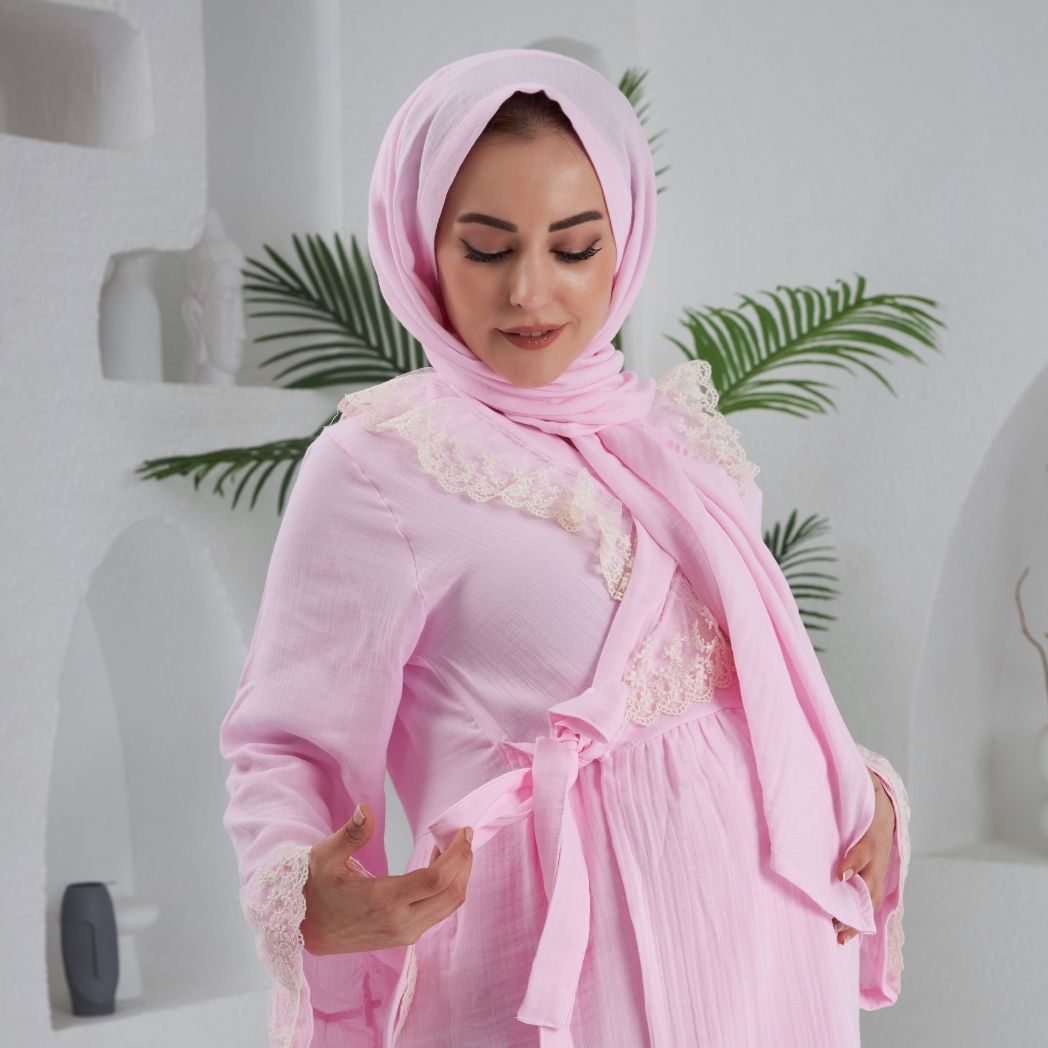 Pijama Takımı | Lohusa Takımı | Prenses Serisi - Pembe
