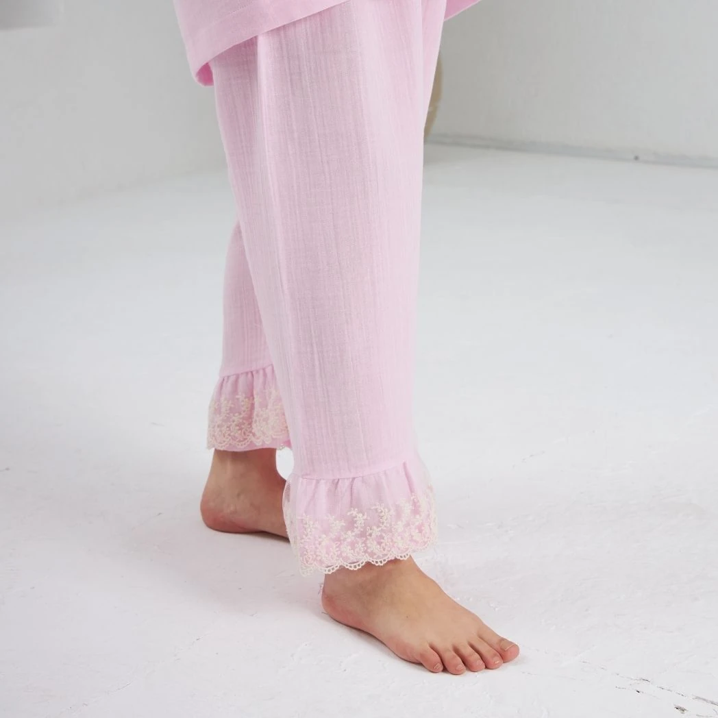 Pijama Takımı | Lohusa Takımı | Prenses Serisi - Pembe