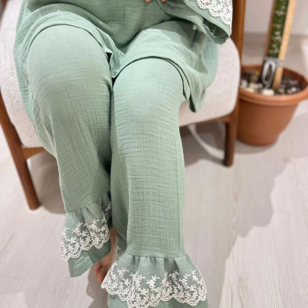 Pijama Takımı | Lohusa Takımı | Prenses Serisi - Çağla