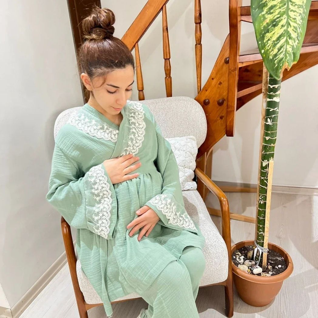 Pijama Takımı | Lohusa Takımı | Prenses Serisi - Çağla