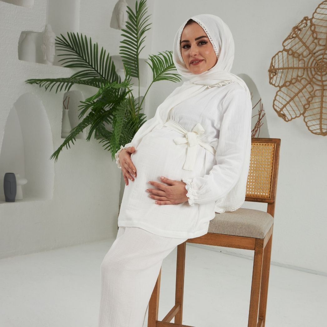 Pijama Takımı 3'lü Set | Sabahlık | Melek Serisi