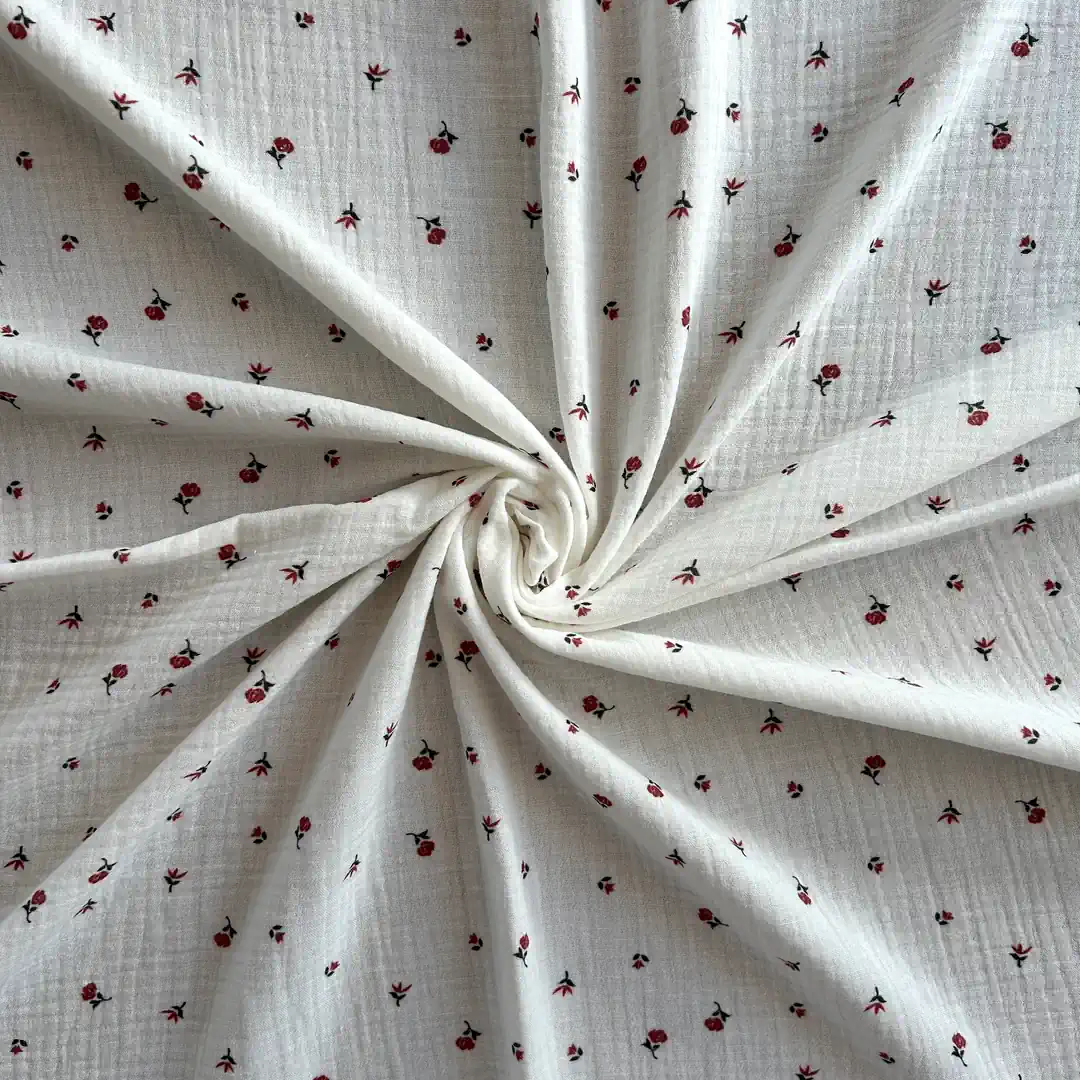 Toptan Müslin Kumaş / Çıtır Çiçek Desenli / DRY - 177