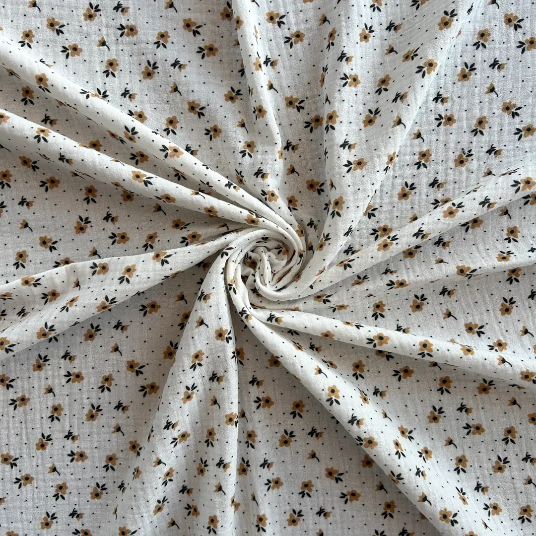 Toptan Müslin Kumaş / Çıtır Çiçek Desenli / DRY - 178