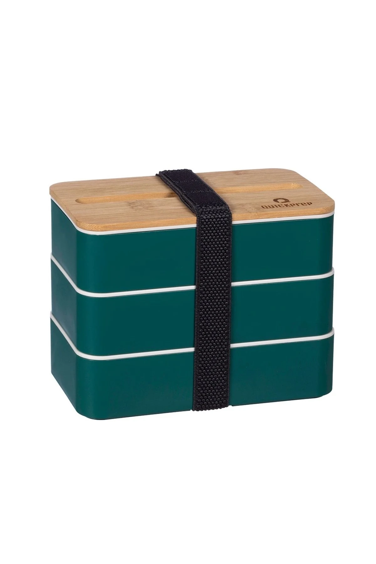 3 Katlı Yemek Saklama Kabı | Bambu Kapak - Çatal Bıçak - Fonksiyonel Kullanım