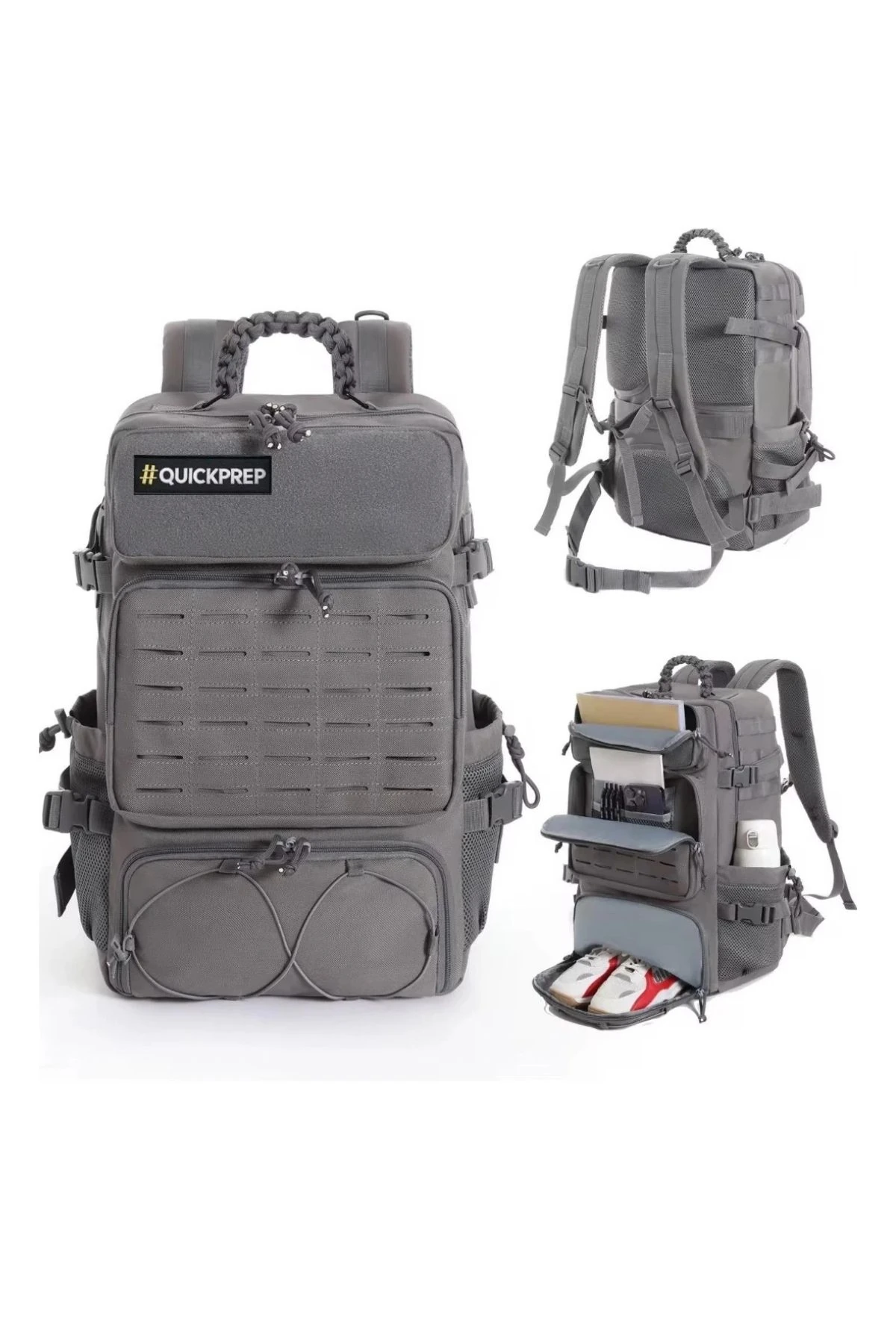 Gri Sırt Çantası | Outdoor Sırt Çantası | Taktik Sırt Çantası - Su Geçirmez