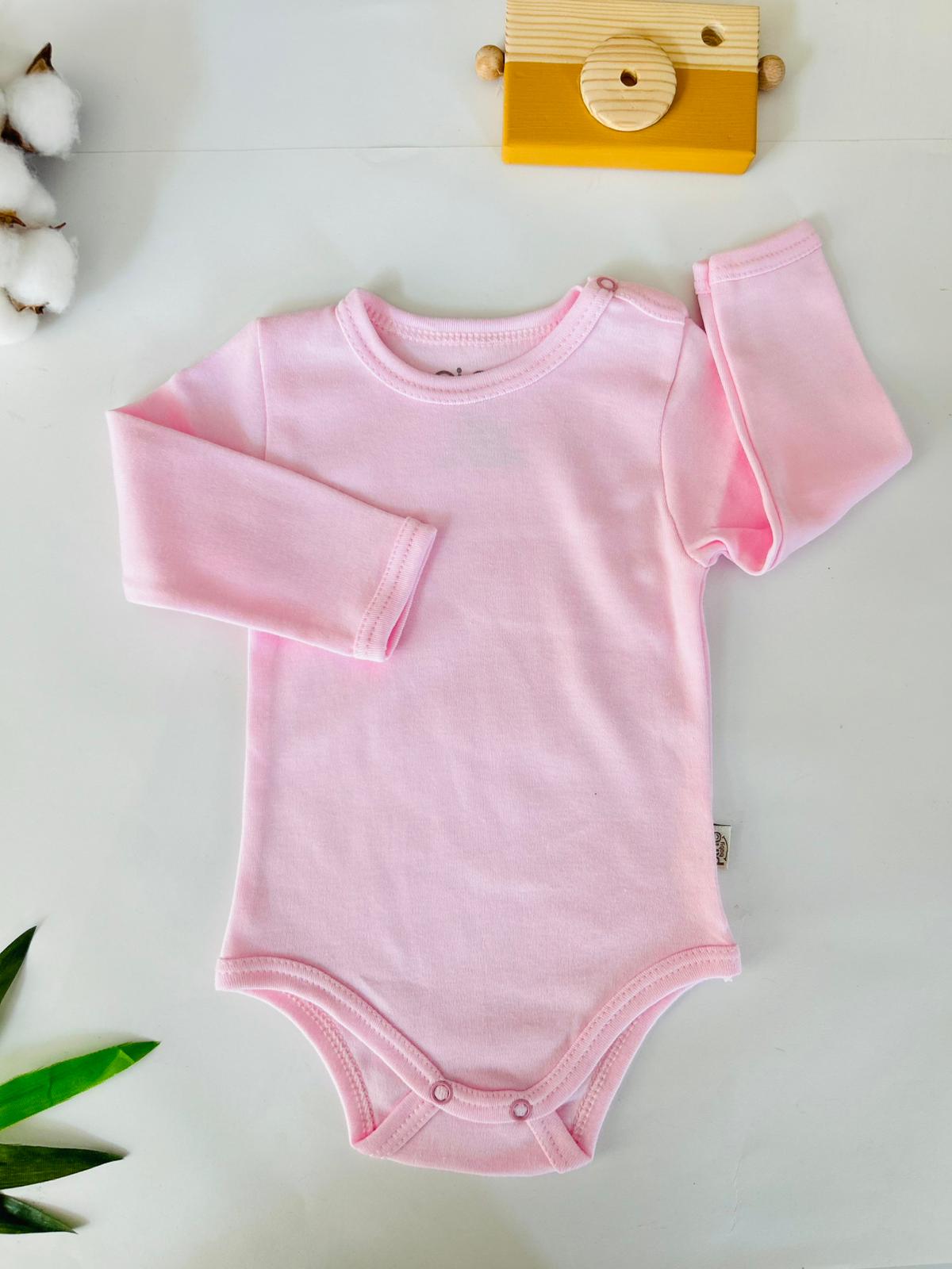Uzun Kollu Bebek Body | Yenidoğan & Bebek Giyim - Pembe
