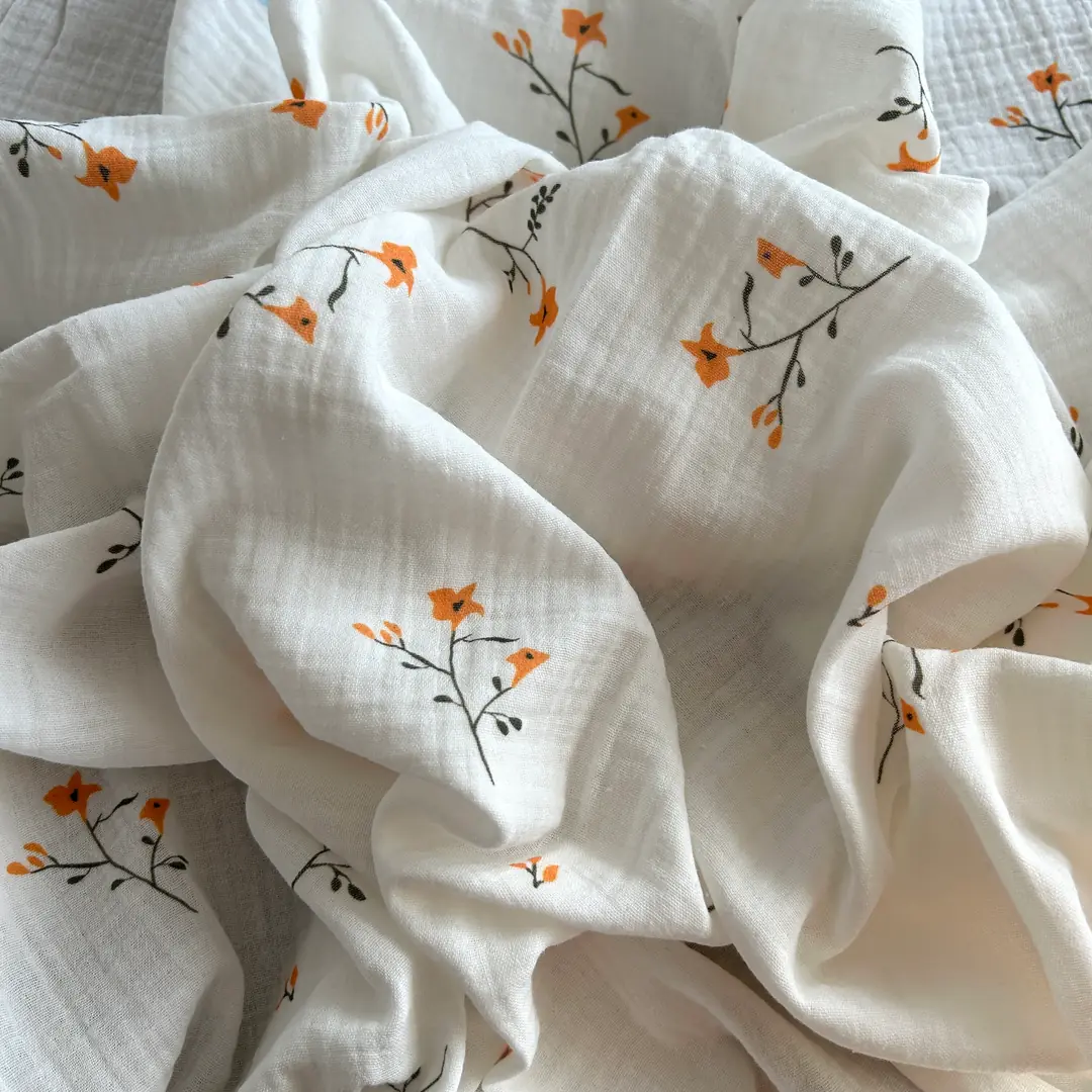 Toptan Müslin Kumaş / Çıtır Çiçek Desenli / DRY - 167