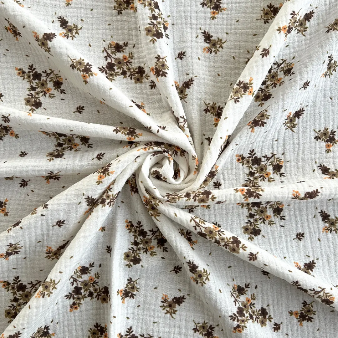 Toptan Müslin Kumaş / Çıtır Çiçek Desenli / DRY - 134