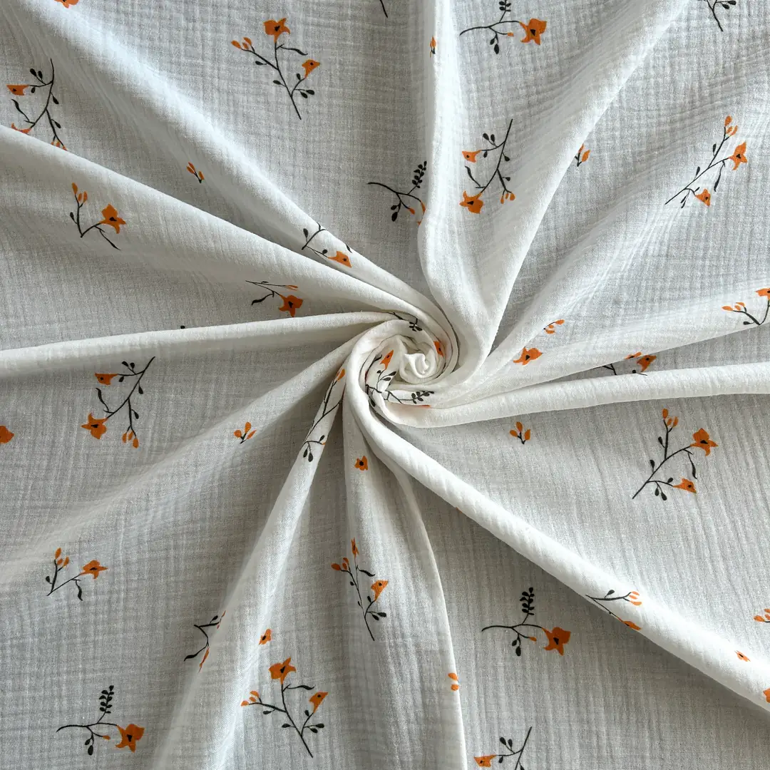 Toptan Müslin Kumaş / Çıtır Çiçek Desenli / DRY - 167