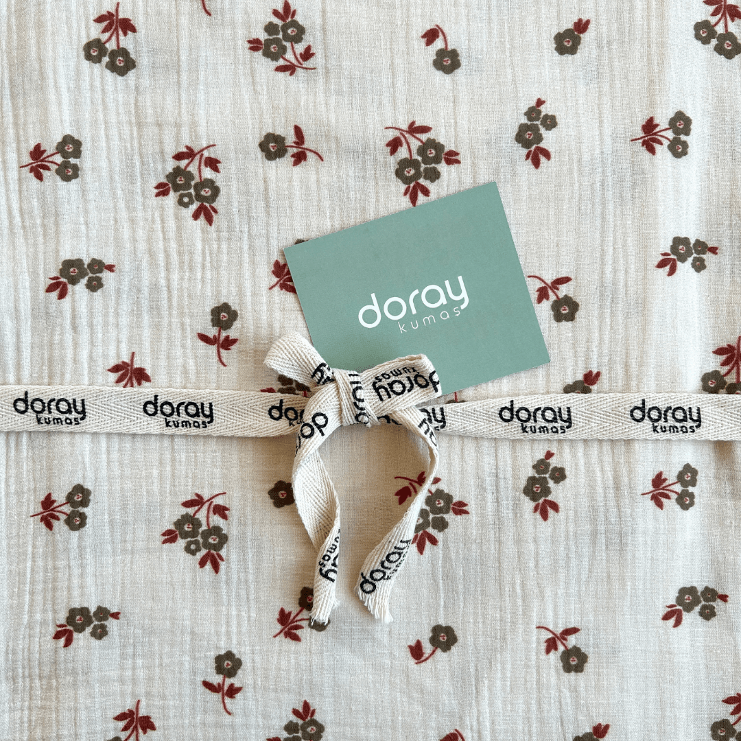 Crispy Flower Pattern Double Layer Cotton Muslin Fabric / DRY 135
