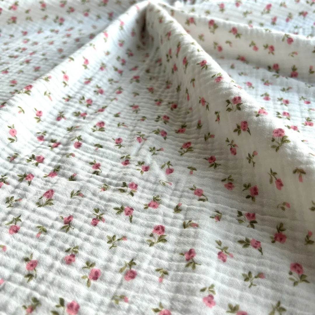 Toptan Müslin Kumaş / Çıtır Çiçek Desenli / DRY 06