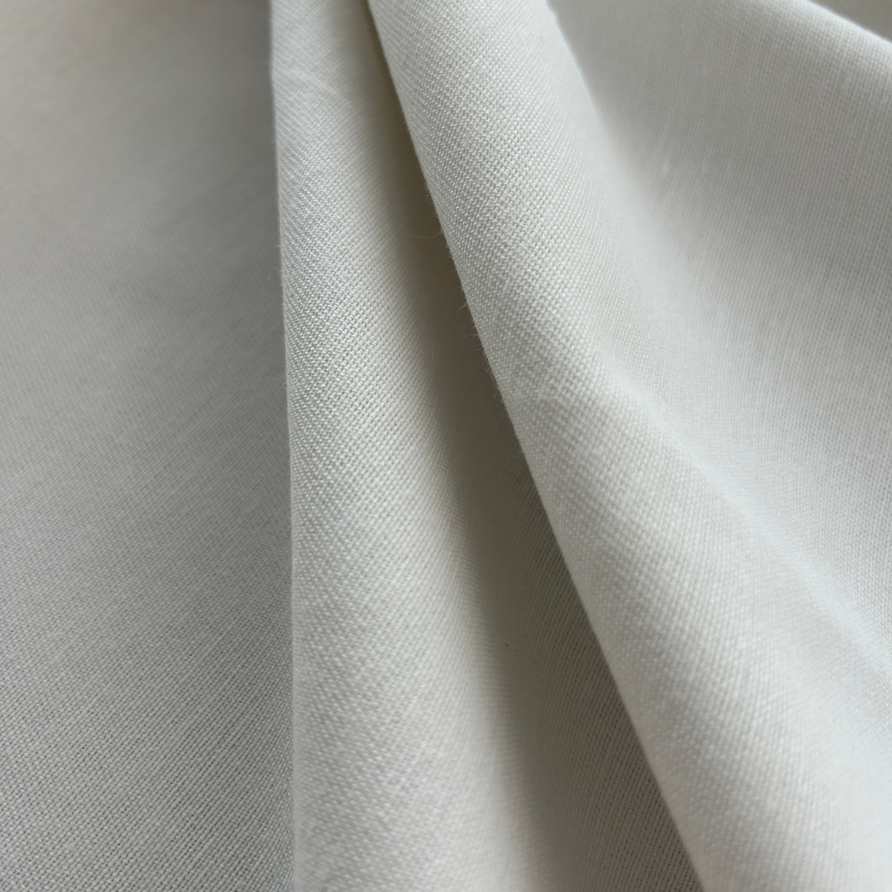 Cotton Gabardine Fabric / White Base - Non-Stretch