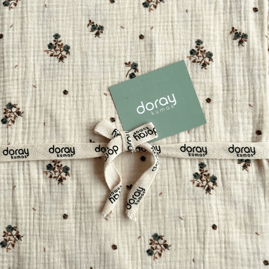 Crispy Flower Pattern Double Layer Cotton Muslin Fabric / DRY 142 
