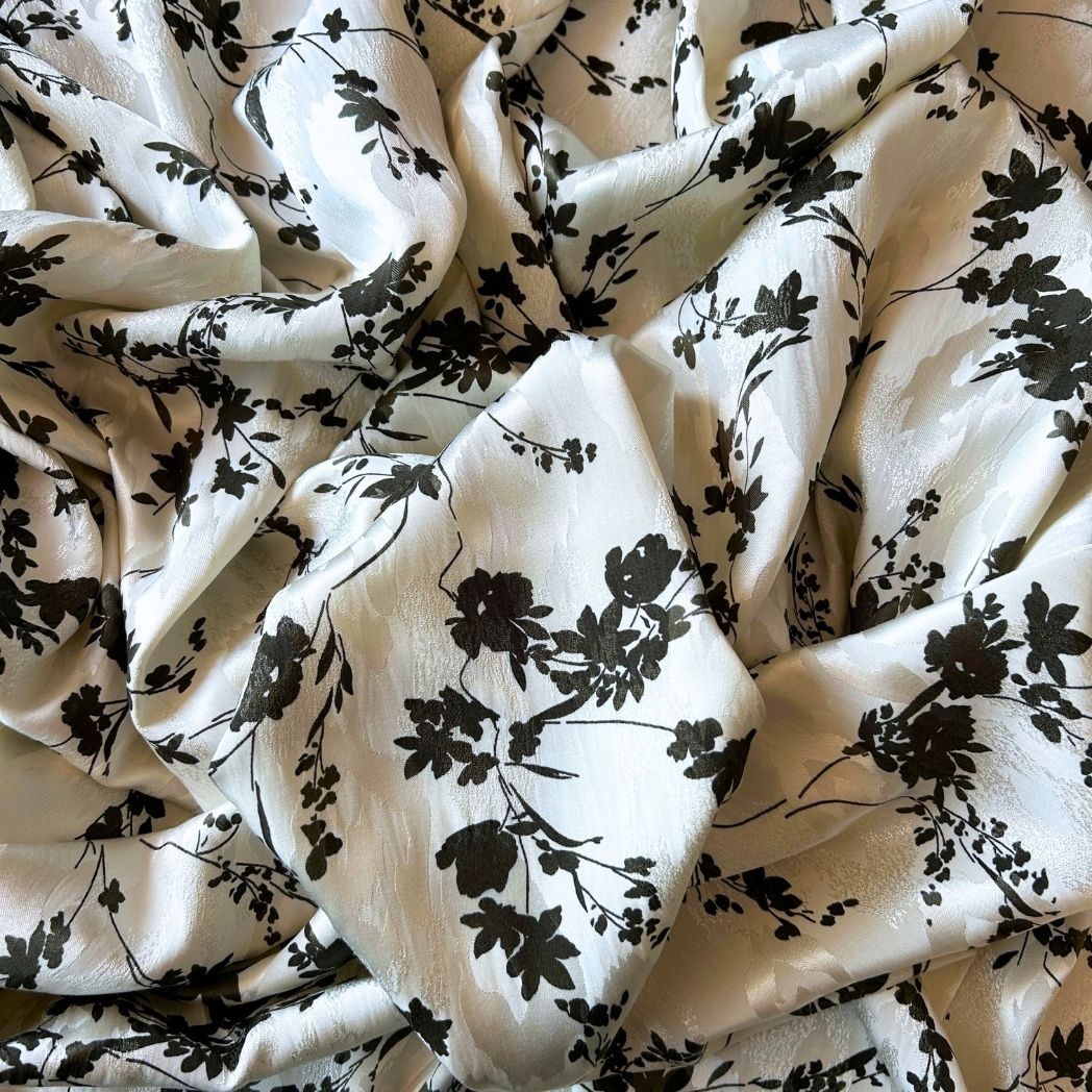 Elbiselik Kumaş / Jakarlı Floş Viskon Saten / DRY 5004 - khaki