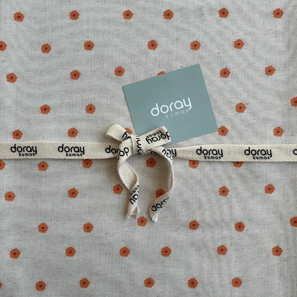 Crispy Flower Pattern Viscose Linen Fabric / DRY - 140
