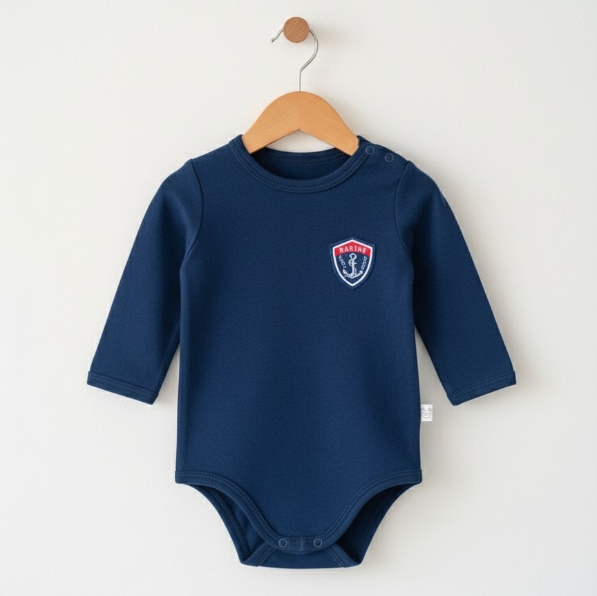 Uzun Kollu Erkek Bebek Body | Bebek Giyim