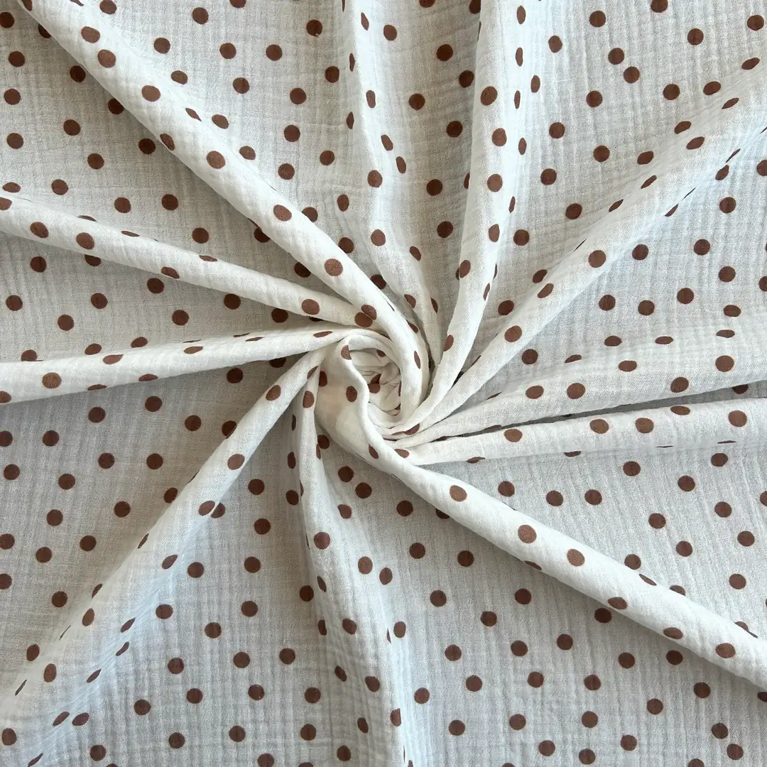 Toptan Müslin Kumaş / Küçük Puantiye Desenli / DRY 159