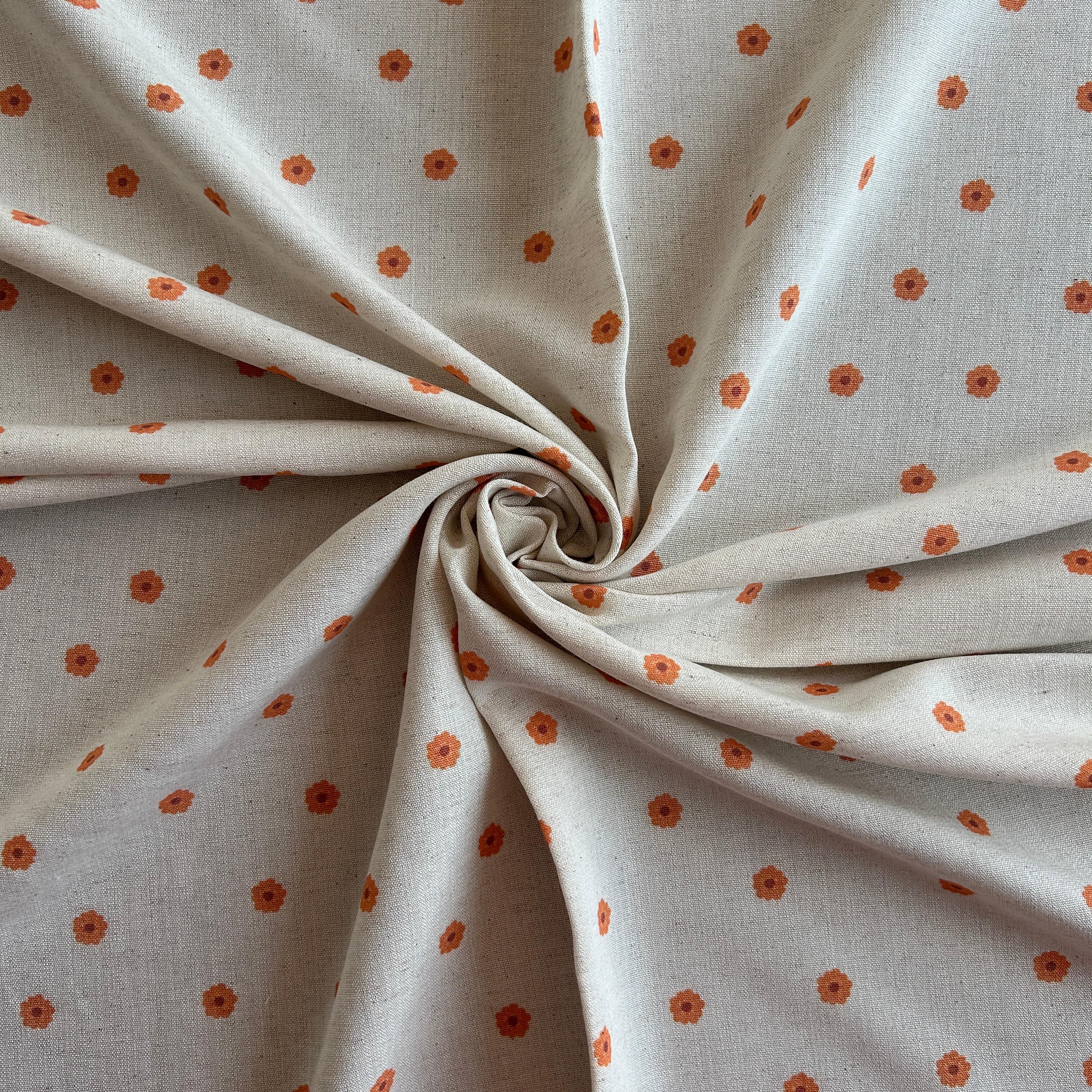 Crispy Flower Pattern Viscose Linen Fabric / DRY - 140
