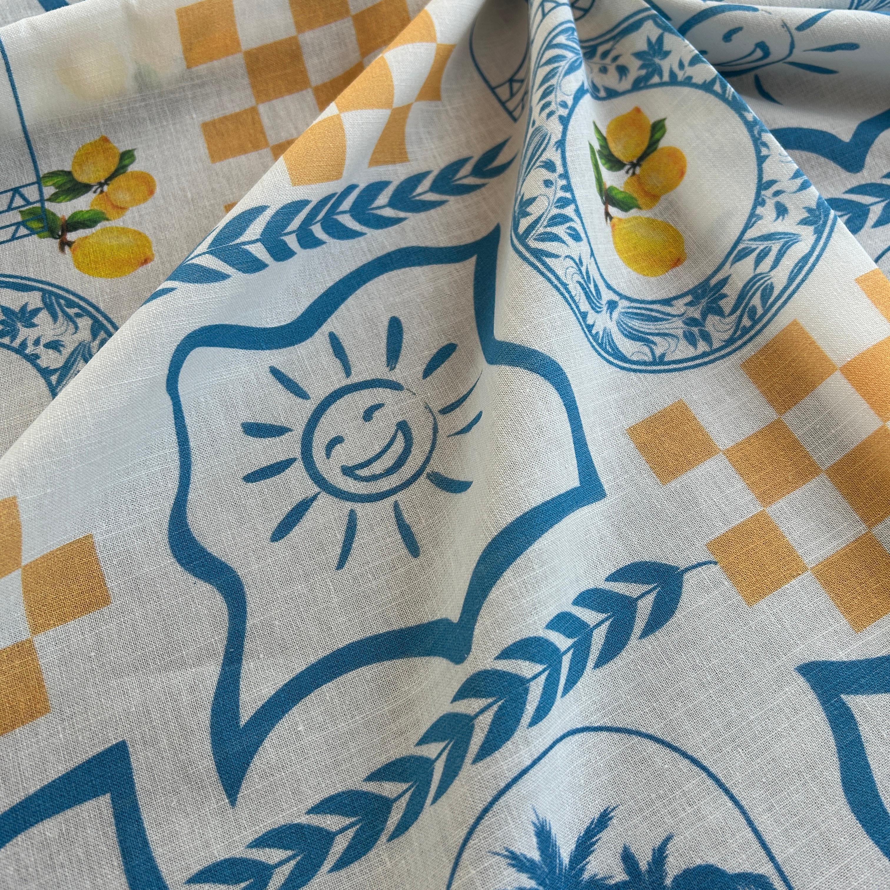 Summer Theme Pattern Cotton Linen Fabric / DRY 168 
