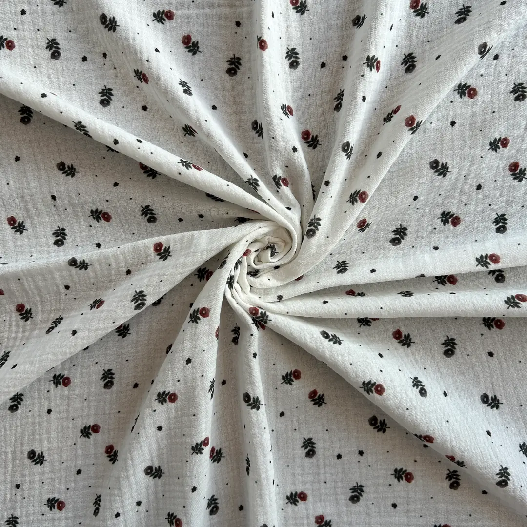 Toptan Müslin Kumaş / Çıtır Çiçek Desenli / DRY - 176