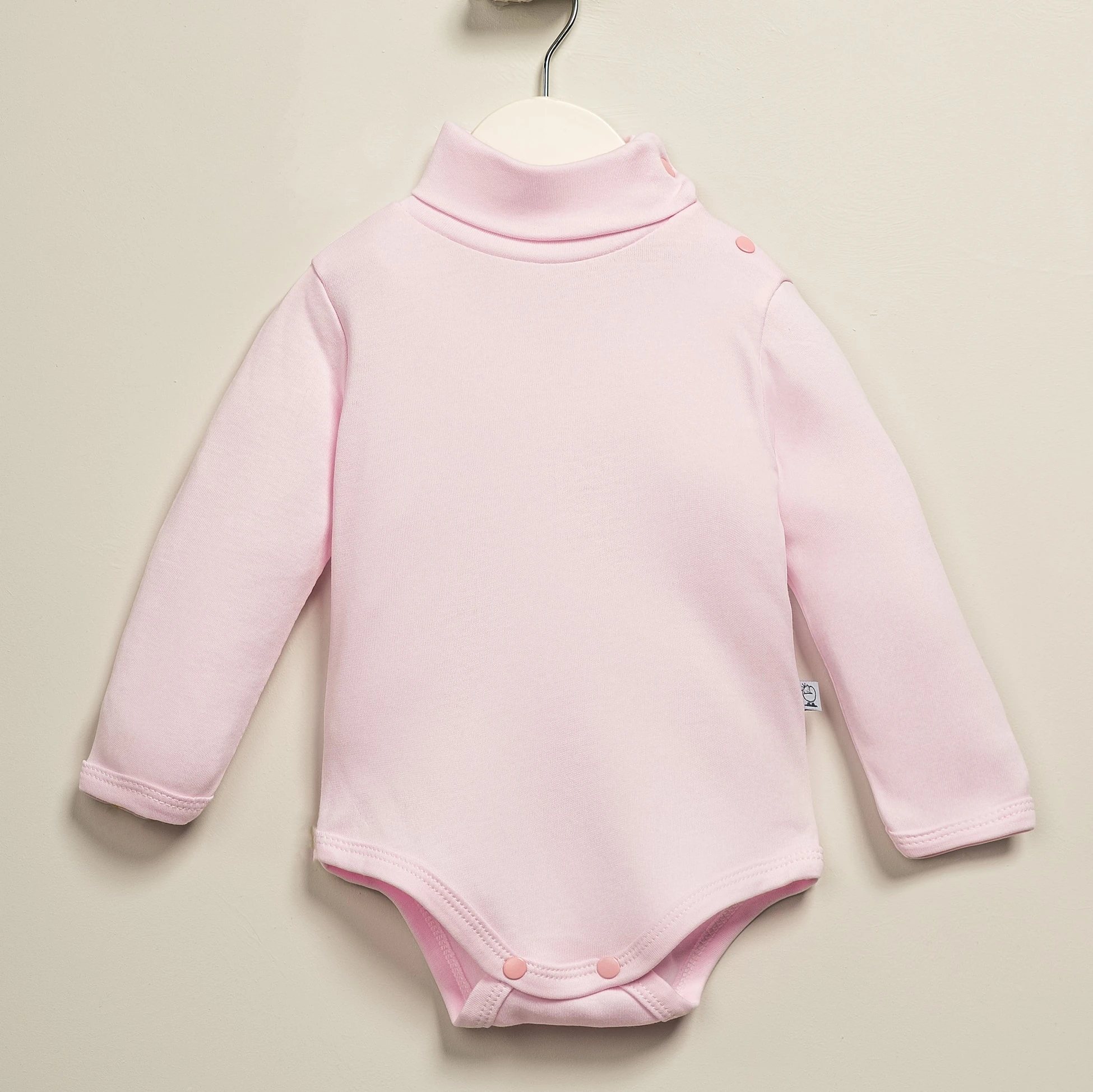 Boğazlı Uzun Kollu Kız Bebek Body | Bebek Giyim - Pembe