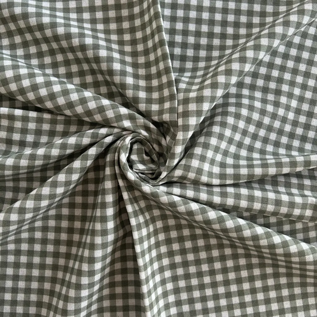 Toptan Viskon Keten Kumaş / Pötikare Desenli  / DRY - 161