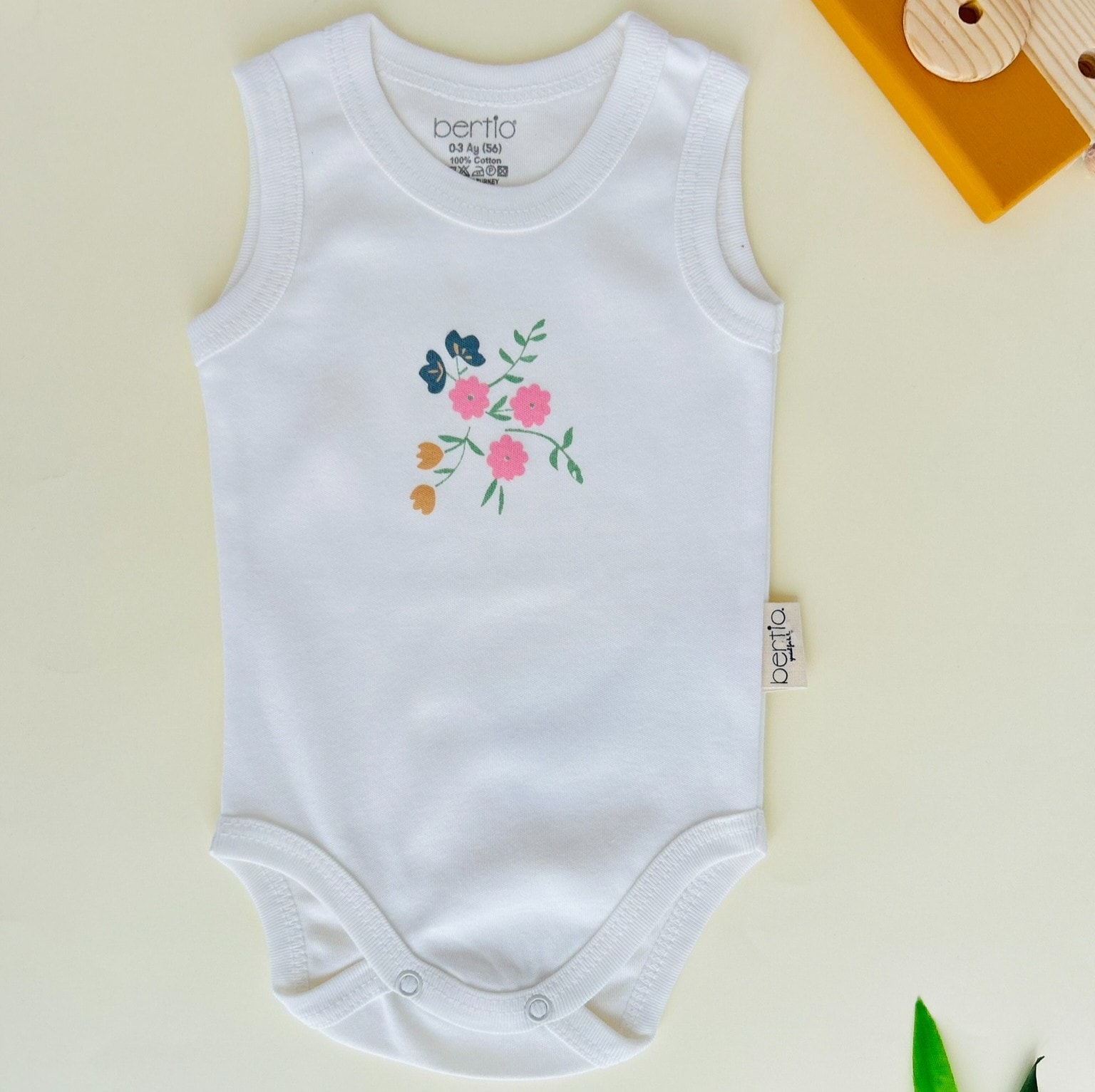 Çiçek Desenli Atlet Body | Bebek Giyim