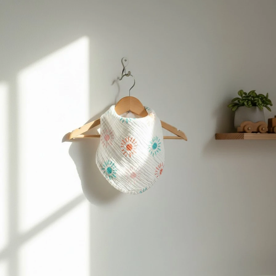 Çok Amaçlı Desenli 4N1 Müslin Önlük / Omuz Bezi - Güneş