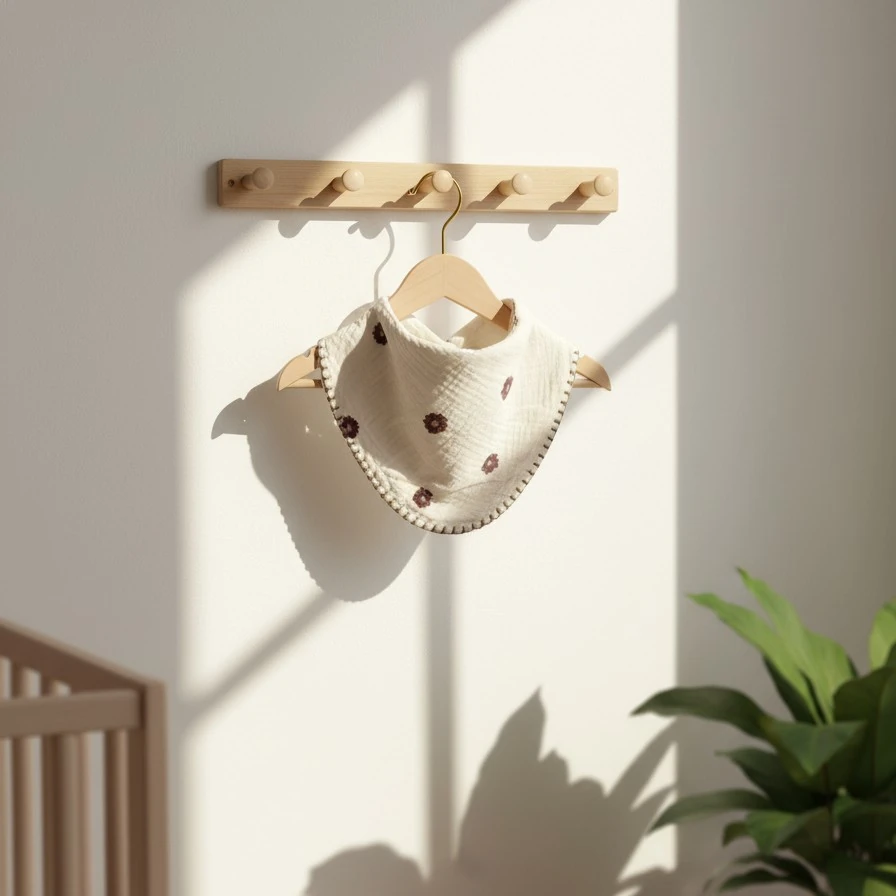 Çok Amaçlı Desenli 4N1 Müslin Önlük / Omuz Bezi - Gül Kurusu Çiçek