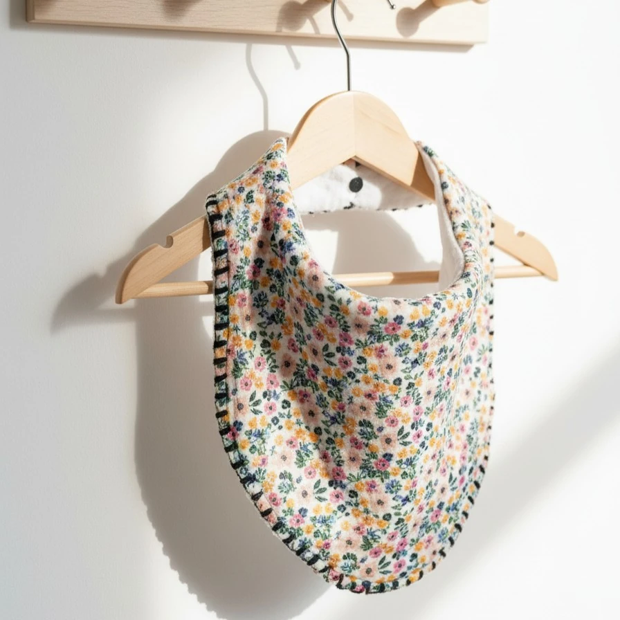 Çok Amaçlı Desenli 4N1 Müslin Önlük / Omuz Bezi - Çıtır Çiçek