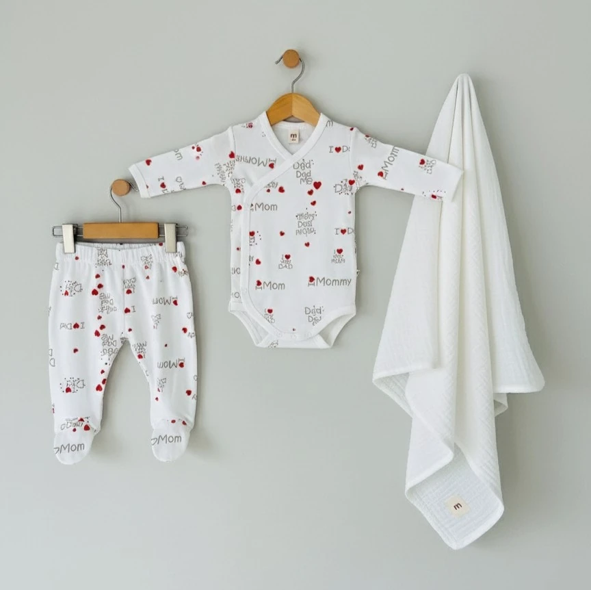 3'lü Hastane Çıkış Seti | Yenidoğan & Bebek Giyim