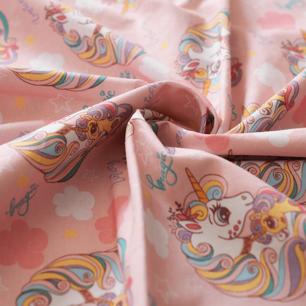 Cotton Poplin Fabric with Unicorn Pattern / DRY - 09 
