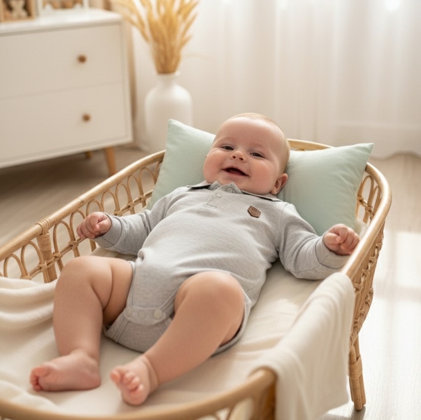 Polo Yaka Uzun Kollu Bebek Body