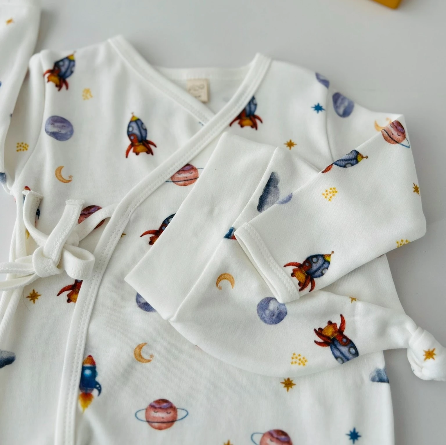 Bebek 2'li Tulum Set | Uzay Desenli | Yenidoğan & Bebek Giyim