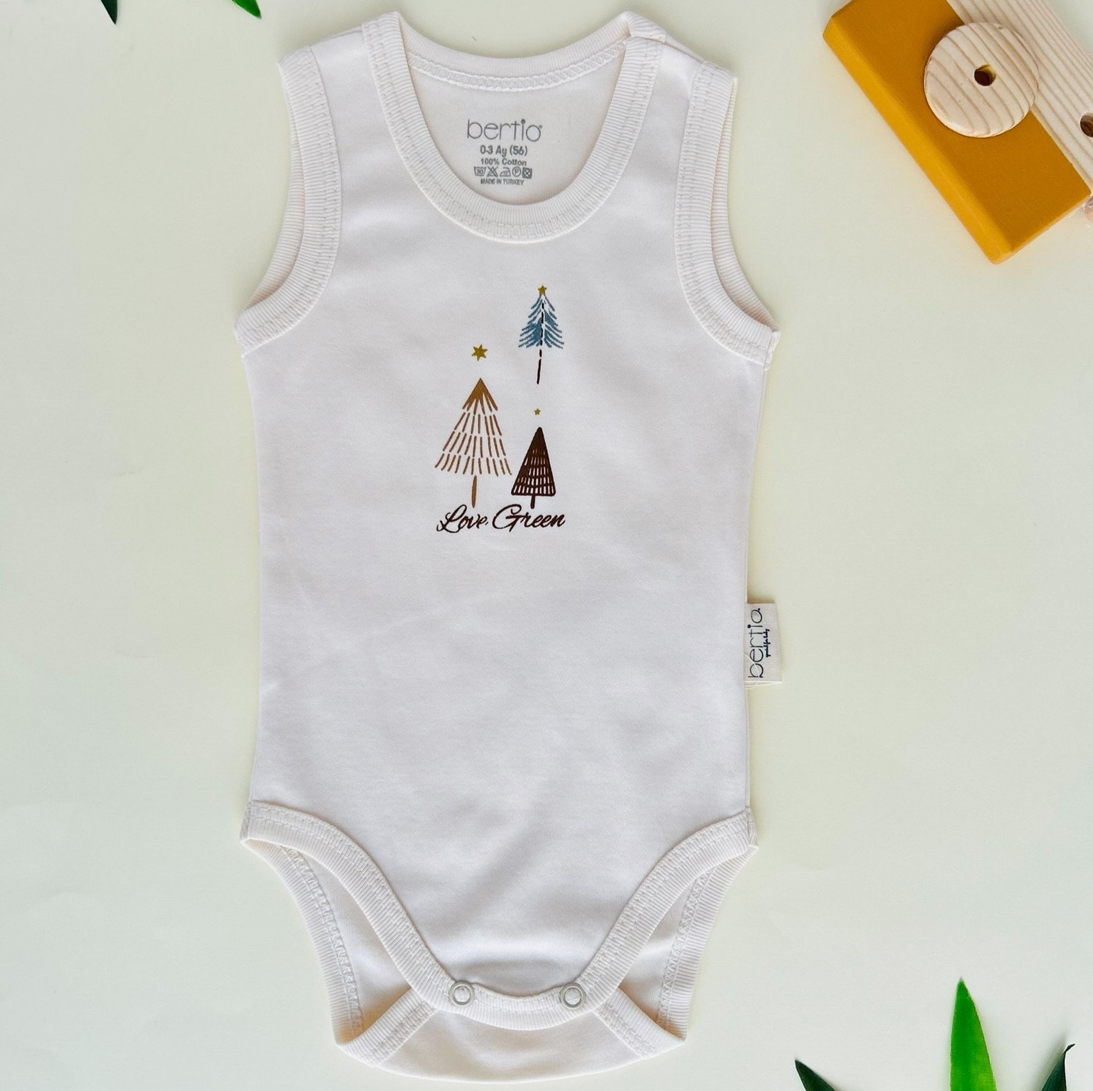 Çam Ağacı Desenli Atlet Body | Bebek Giyim