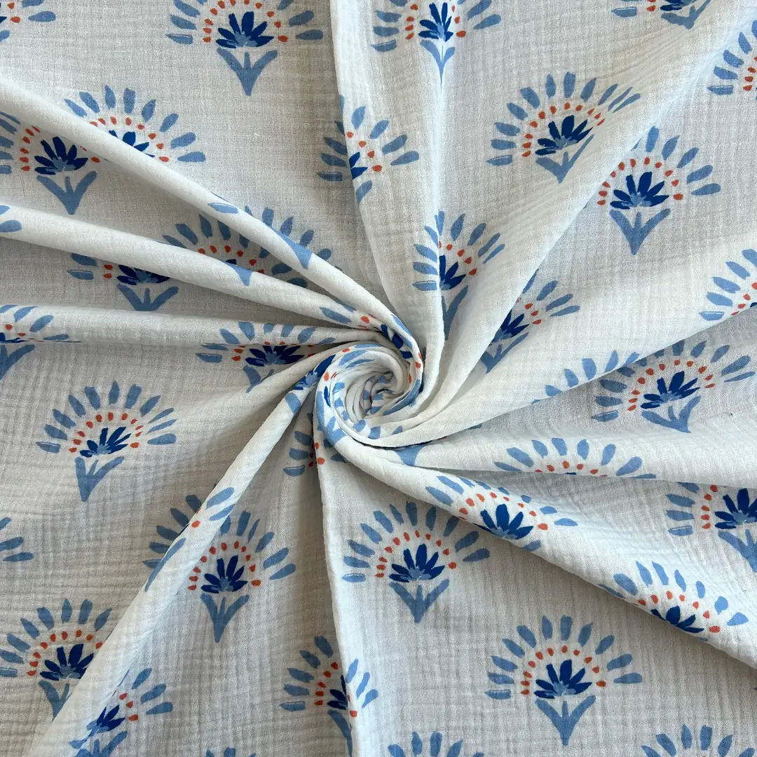 Toptan Müslin Kumaş / Soyut Desenli / DRY - 155