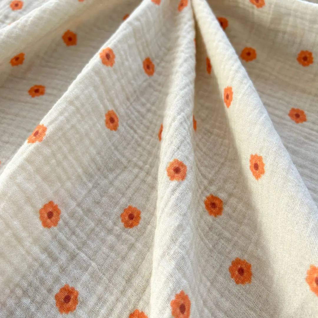Toptan Müslin Kumaş / Minik Çıtır Çiçek Desenli / DRY - 140