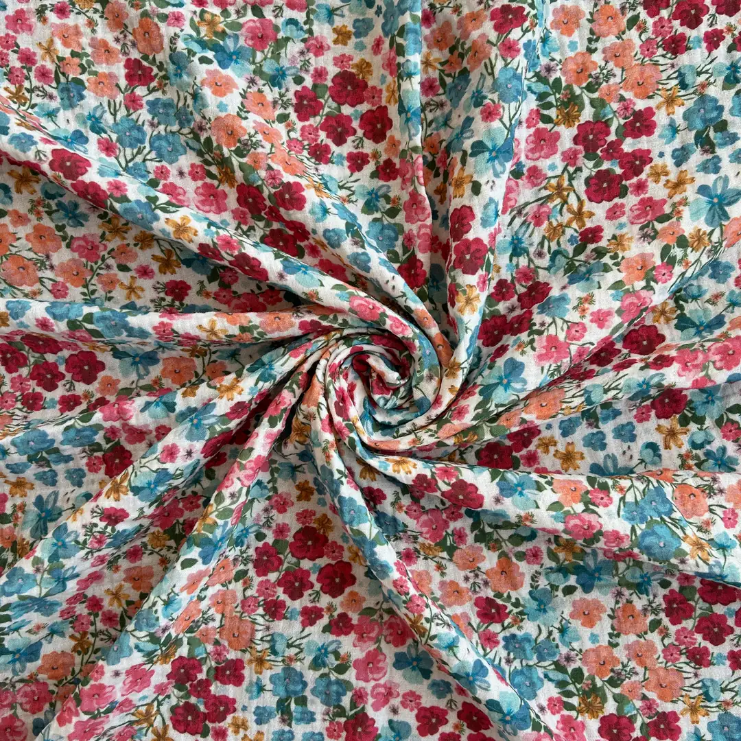 Toptan Müslin Kumaş / Çıtır Çiçek Desenli / DRY - 59