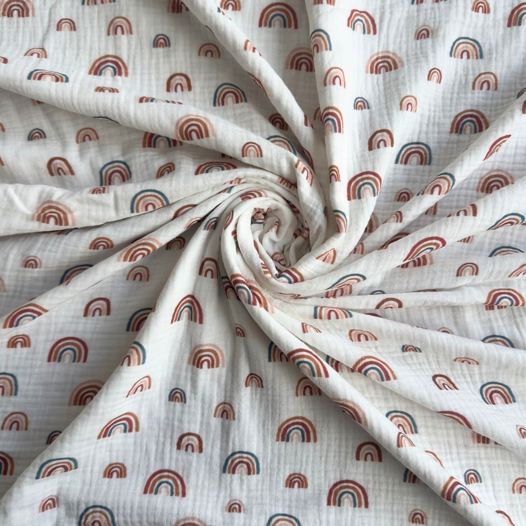 Rainbow Pattern Double Layer Muslin Fabric / DRY - 99 

