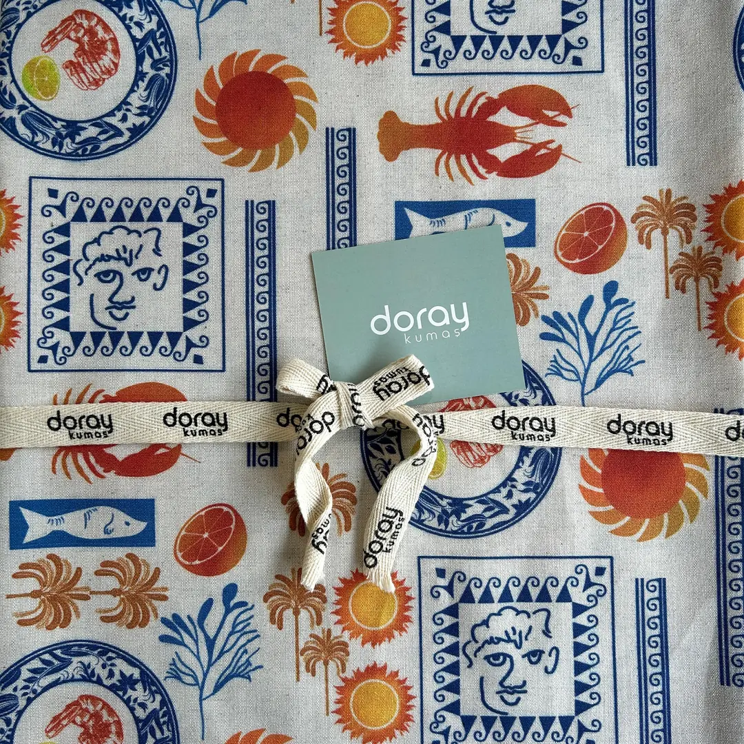 Toptan Viskon Keten Kumaş / Yaz Temalı / DRY - 163