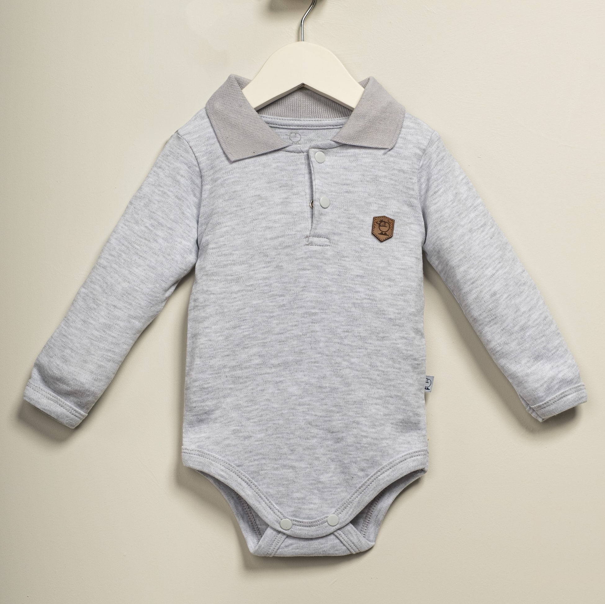 Polo Yaka Uzun Kollu Erkek Bebek Body | Bebek Giyim