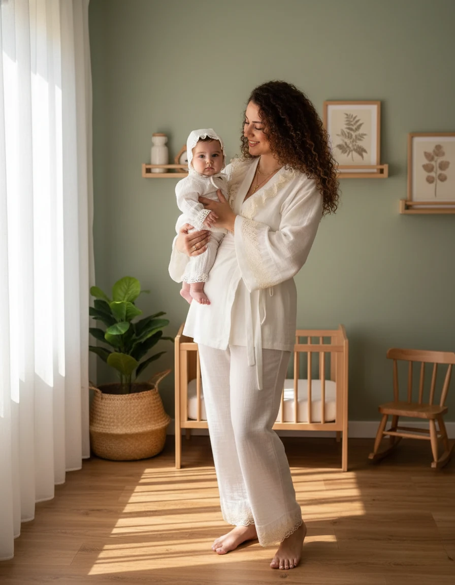 Anne Bebek Takımı | Prenses Serisi | Beyaz | DLB 1054