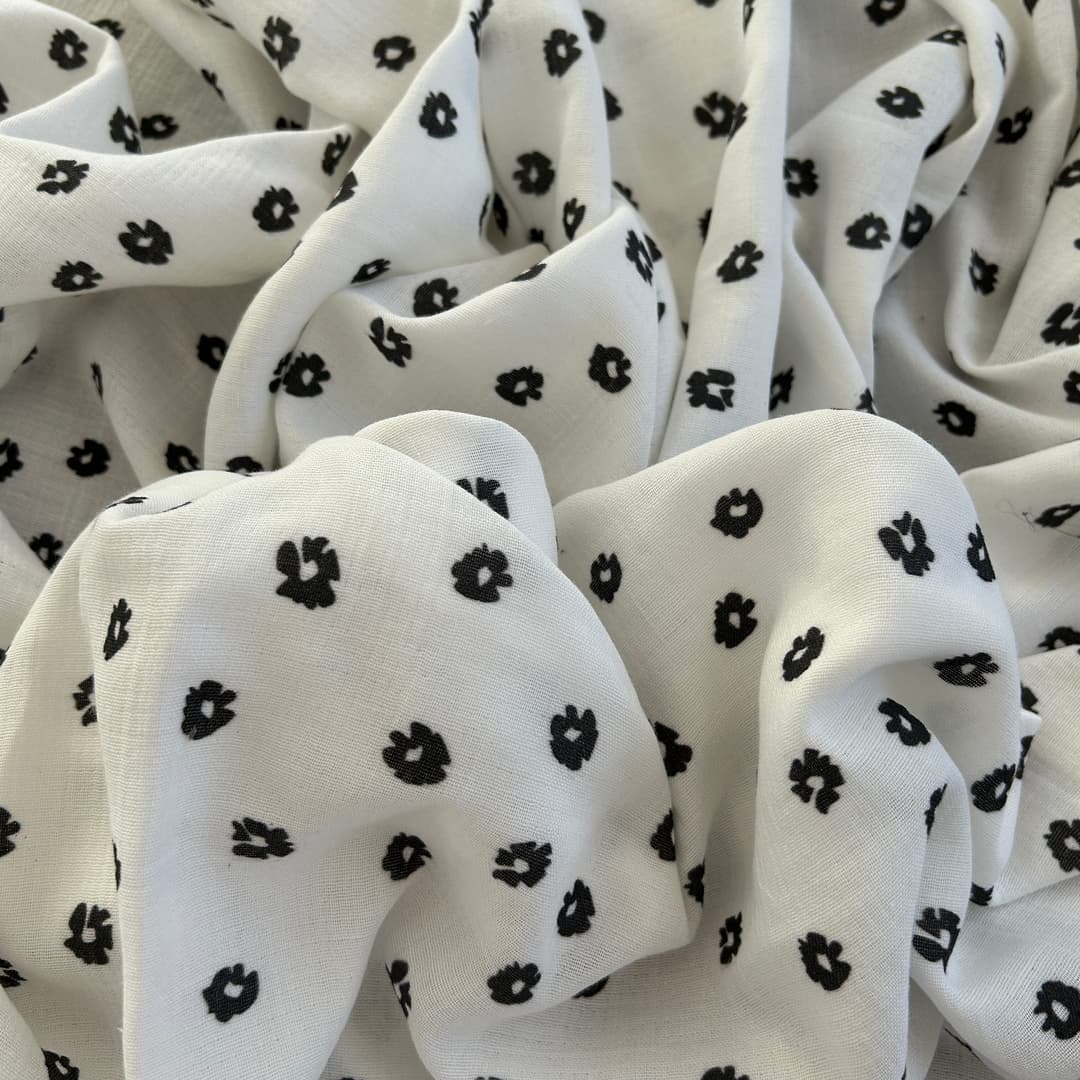 Toptan Müslin Kumaş / Çiçek Desenli / DRY - 199