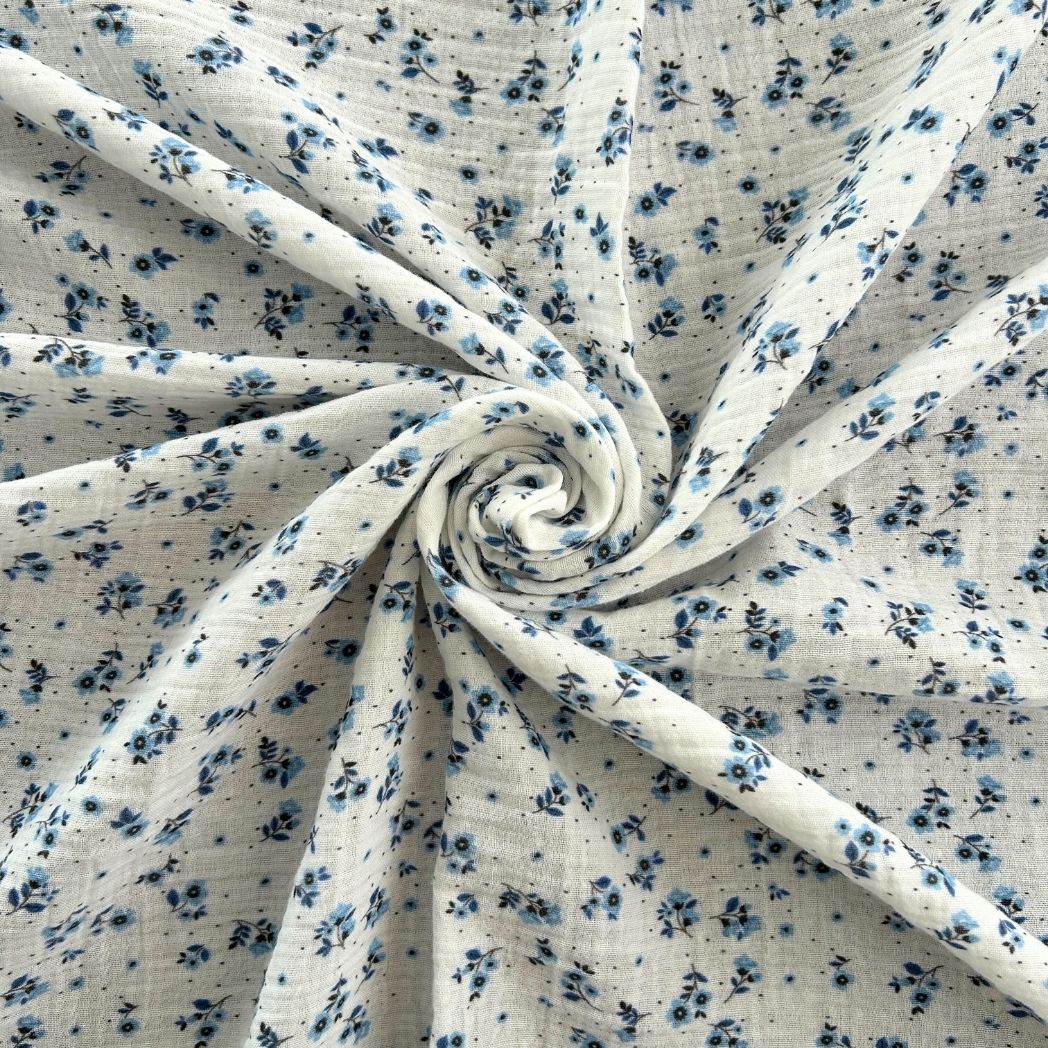 Toptan Müslin Kumaş / Çıtır Çiçek Desenli / DRY 225