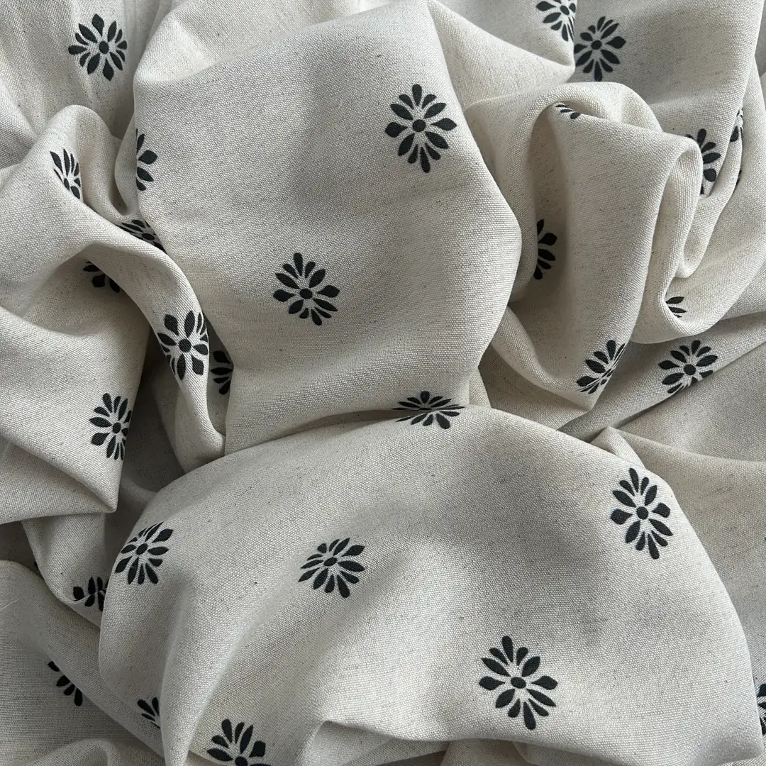 Toptan Viskon Keten Kumaş / Soyut Desenli / DRY - 210