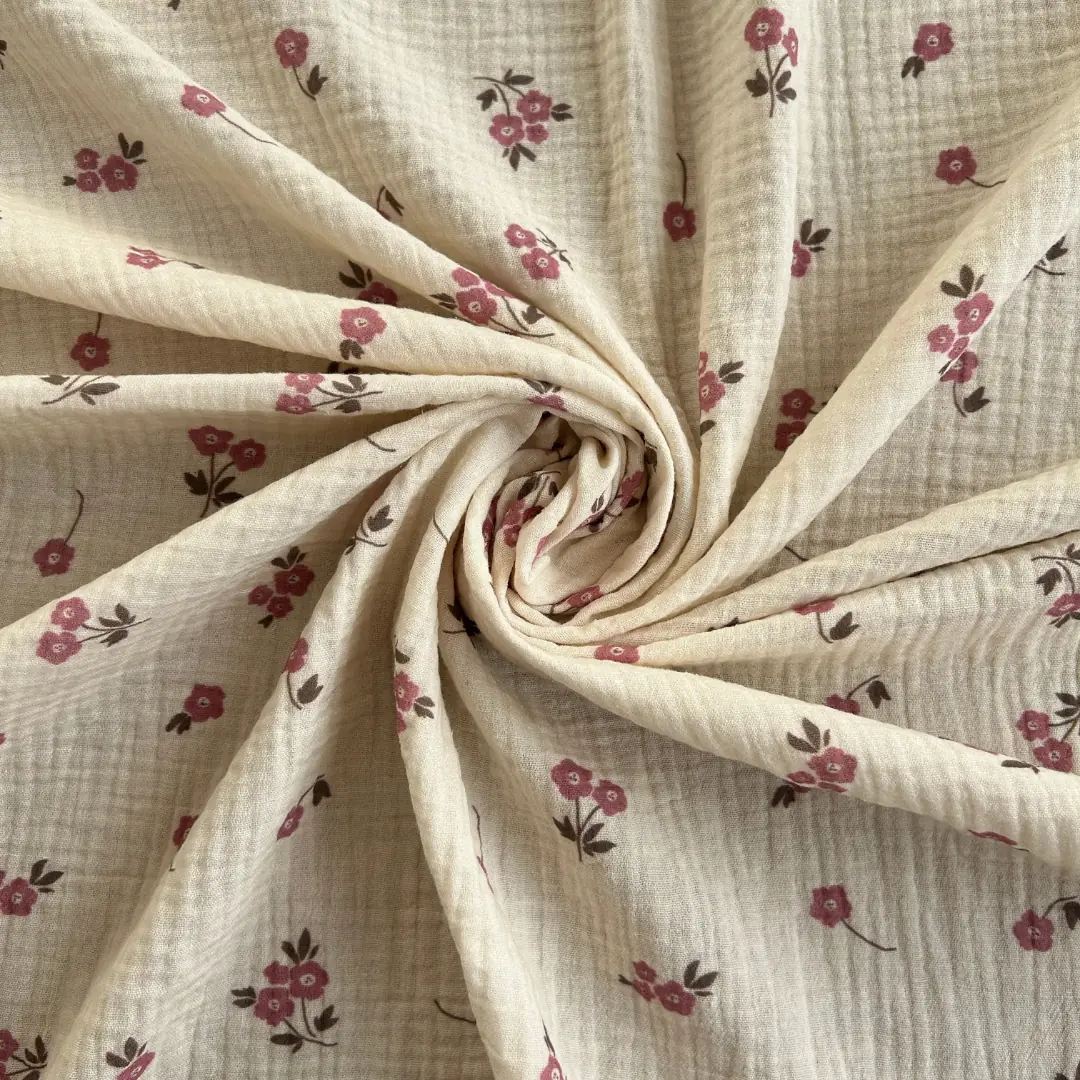 Toptan Müslin Kumaş / Çıtır Çiçek Desenli / DRY - 135