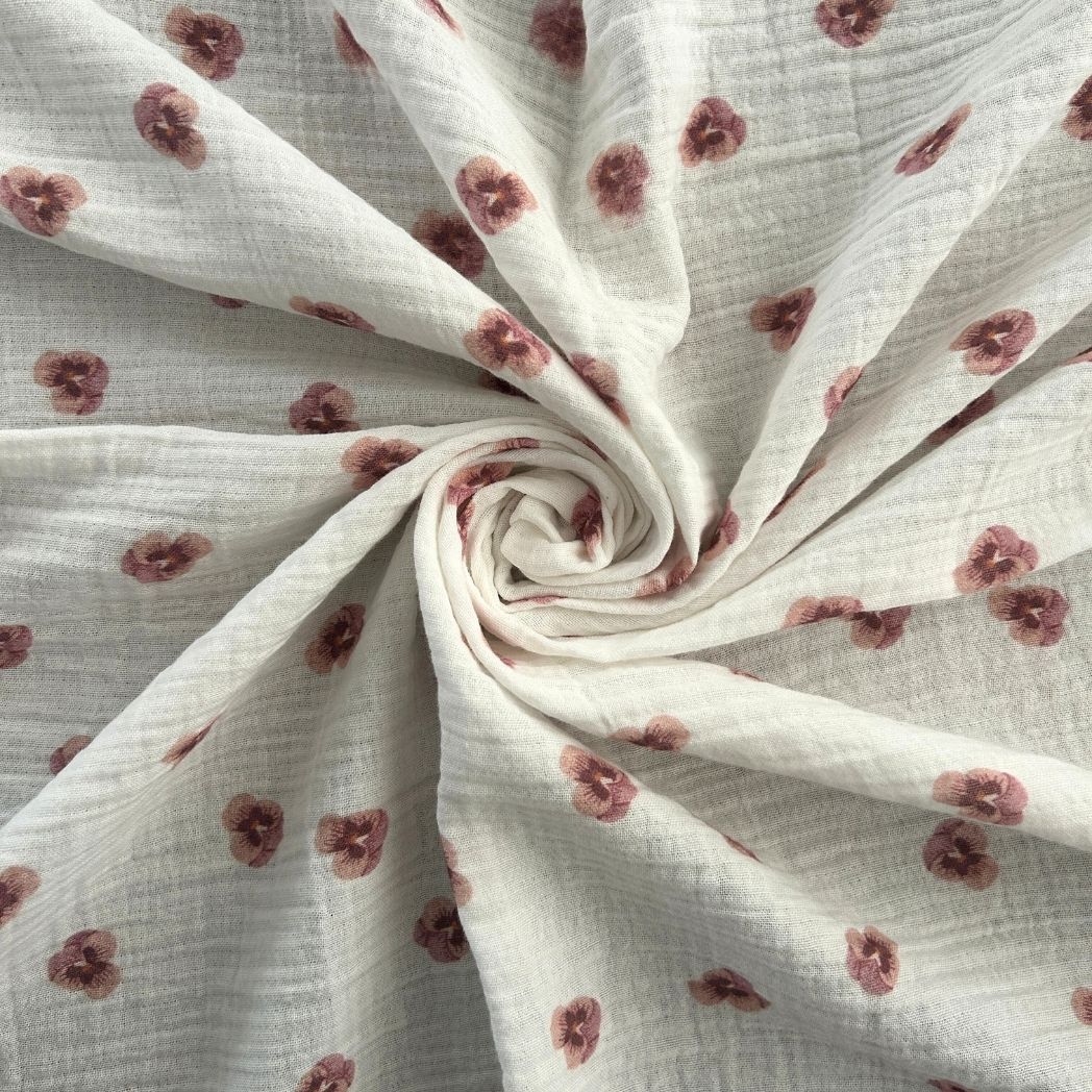 Toptan Müslin Kumaş / Çiçek Desenli / DRY 223v1